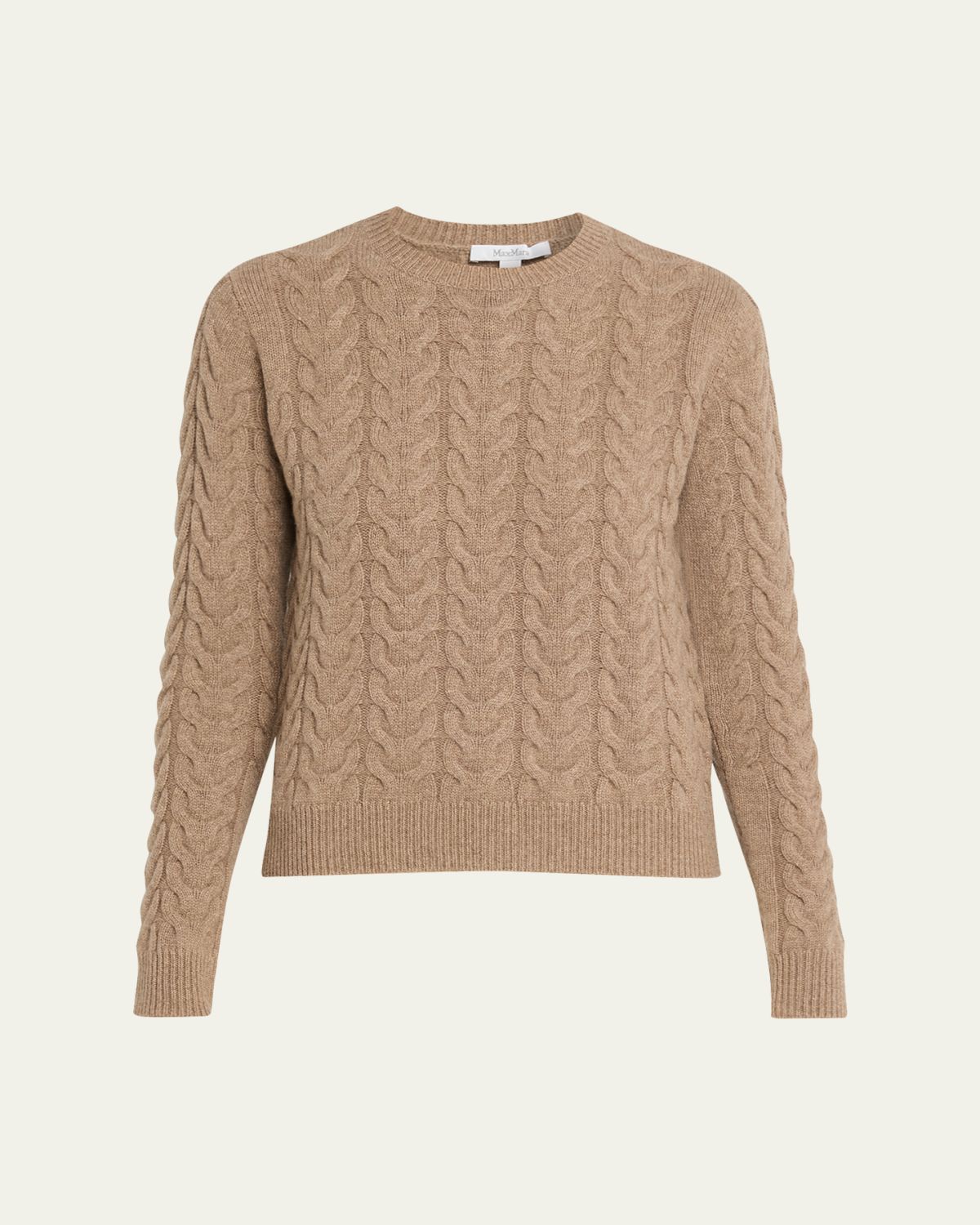 Max Mara Crewneck Cashmere Fisherman Sweater