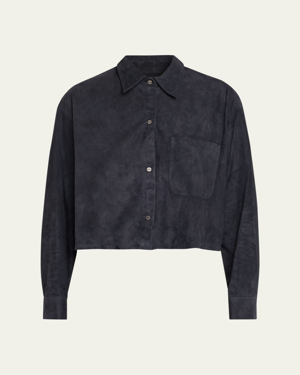 TWP Little Big Joe Suede Button-Front Shirt