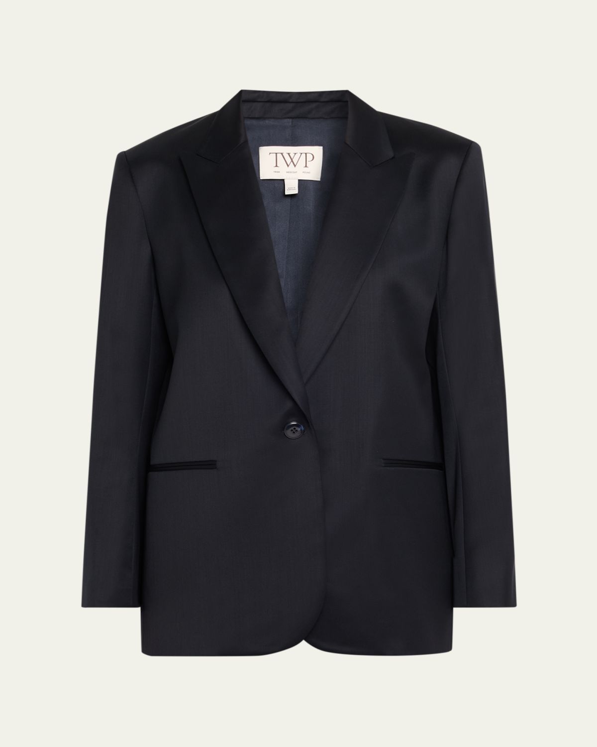 TWP Girl Boy Girl Satin-Faced Wool Blazer