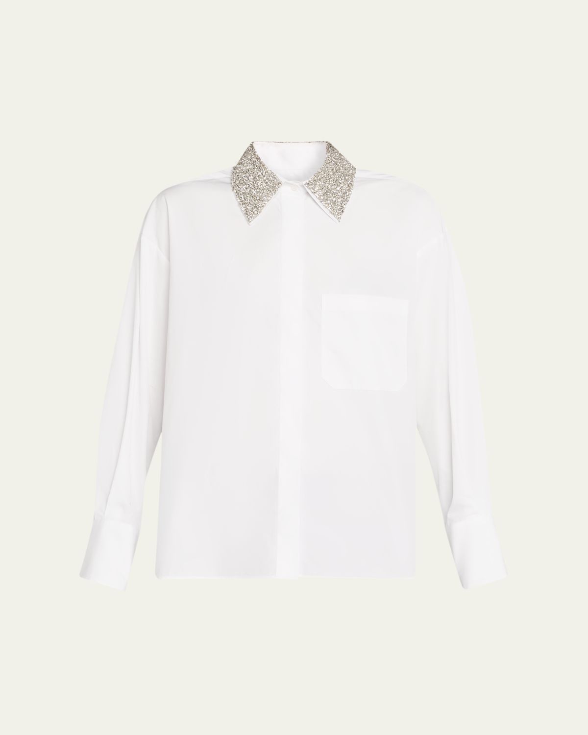 TWP E. B. Shirt with Crystal Collar