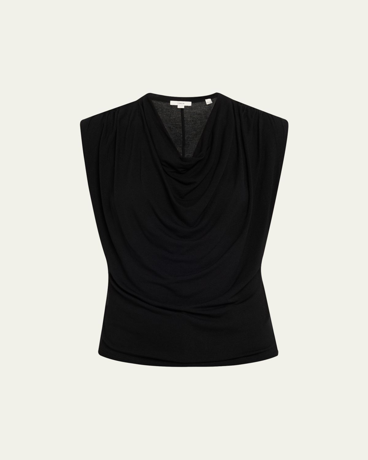 Vince Draped Cowl-Neck Top