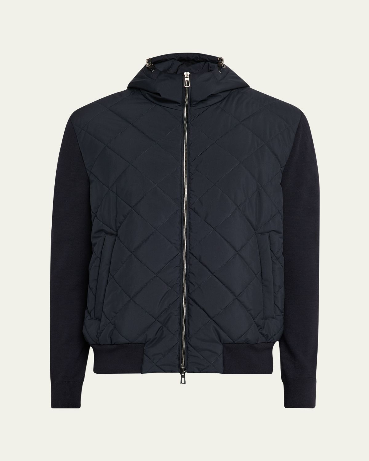 Loro Piana Men's Ampay Quilted Microfiber Bomber Jacket