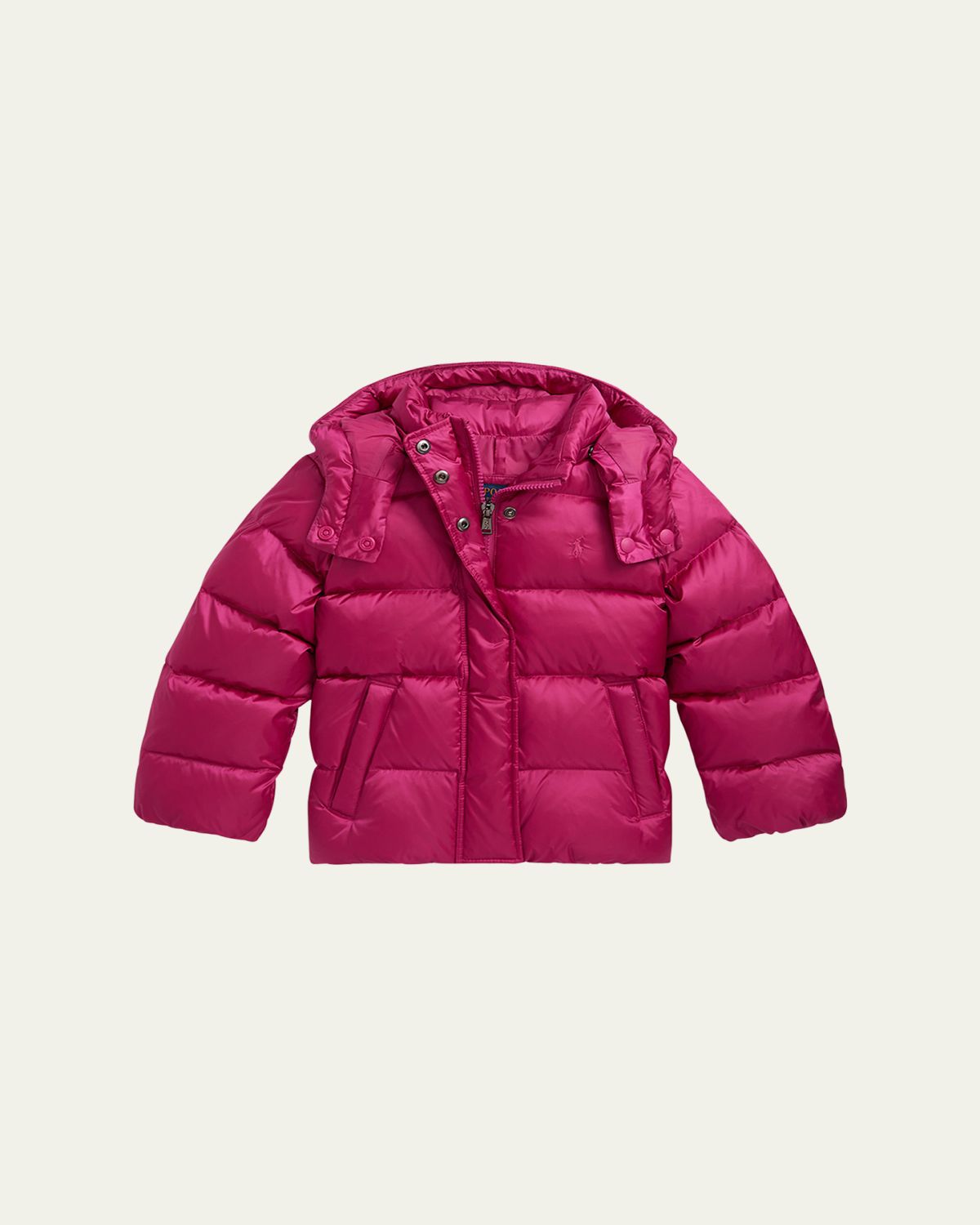 Ralph Lauren Childrenswear Girl's Carly Metallic Nylon Puffer Down Jacket, Size 2-6