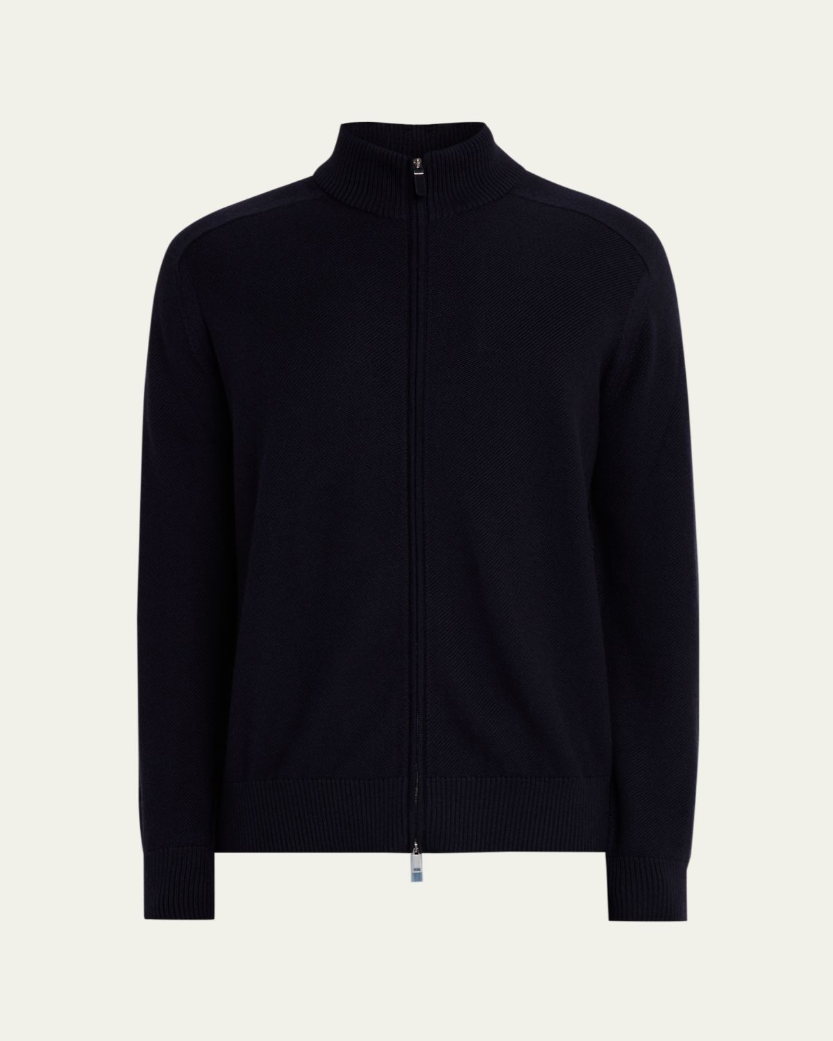 ZEGNA Men's Melange Cashseta Full-Zip Sweater