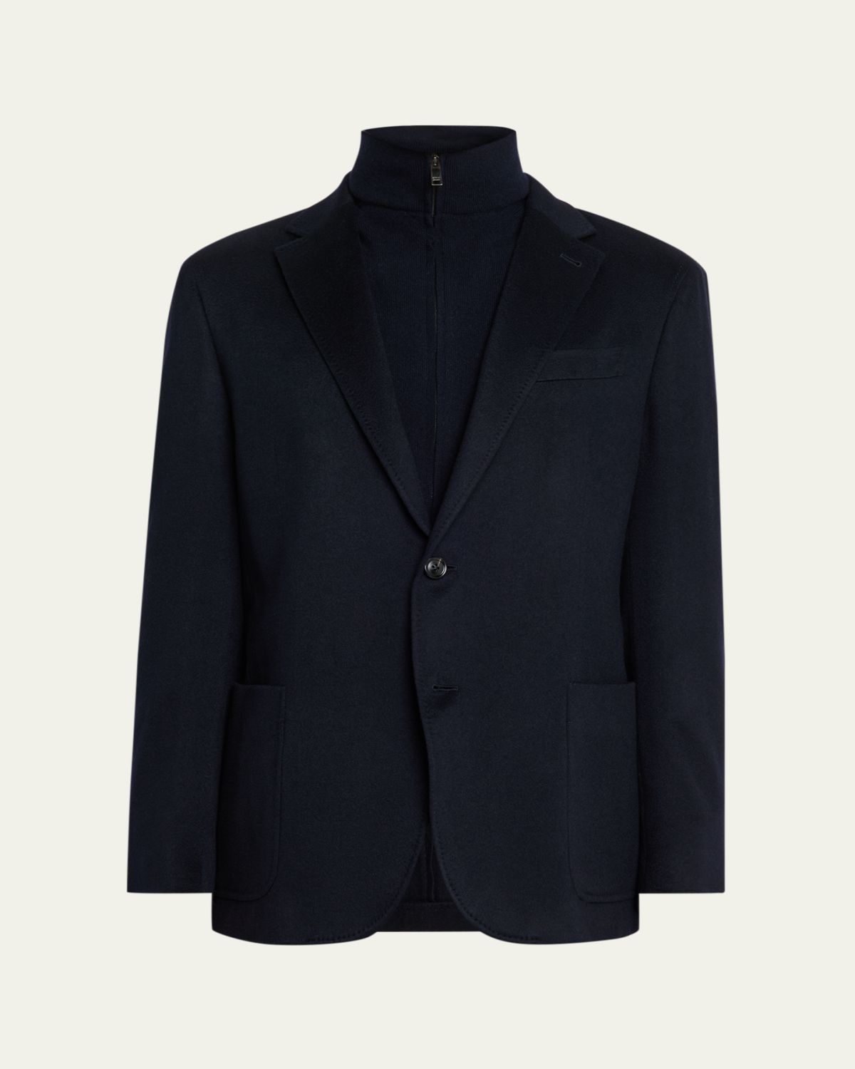 ZEGNA Men's Oasi Cashmere Detachable-Bib Jacket