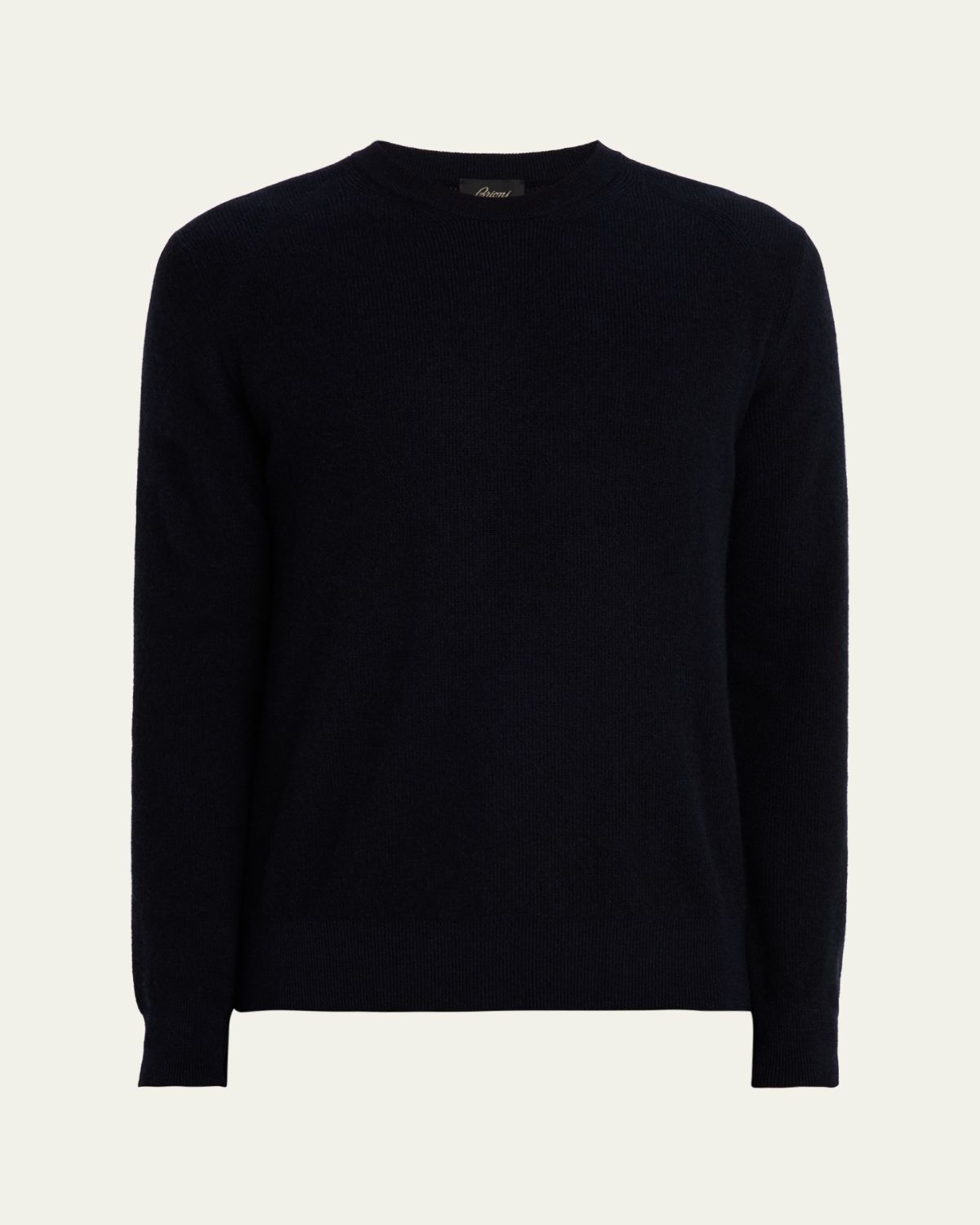 Brioni Men's Cashmere and Wool Raglan Crewneck Sweater