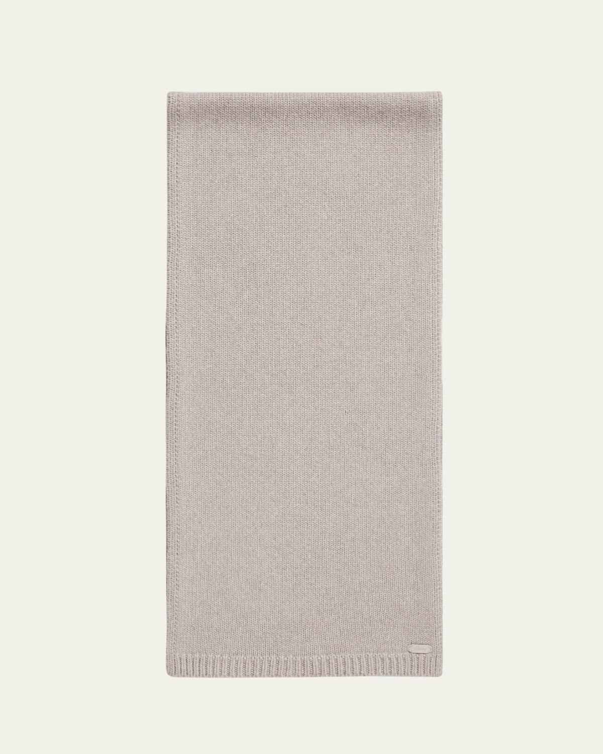 Brioni Men's Cashmere Knit Leather-Label Scarf