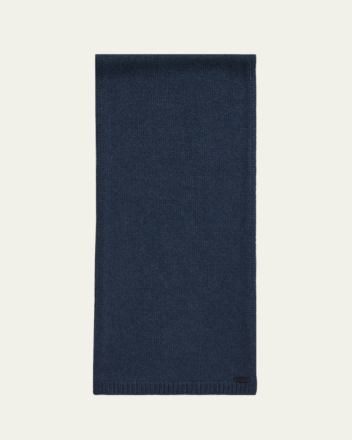 Brioni Men's Cashmere Knit Leather-Label Scarf