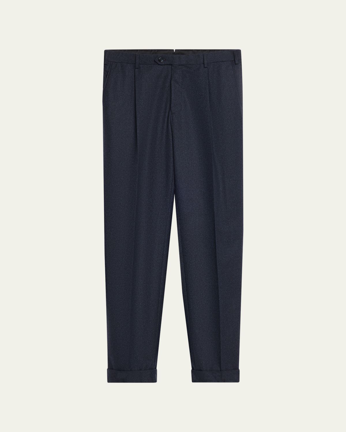 Brioni Wool Mid-Rise Straight-Leg Tailored Pants