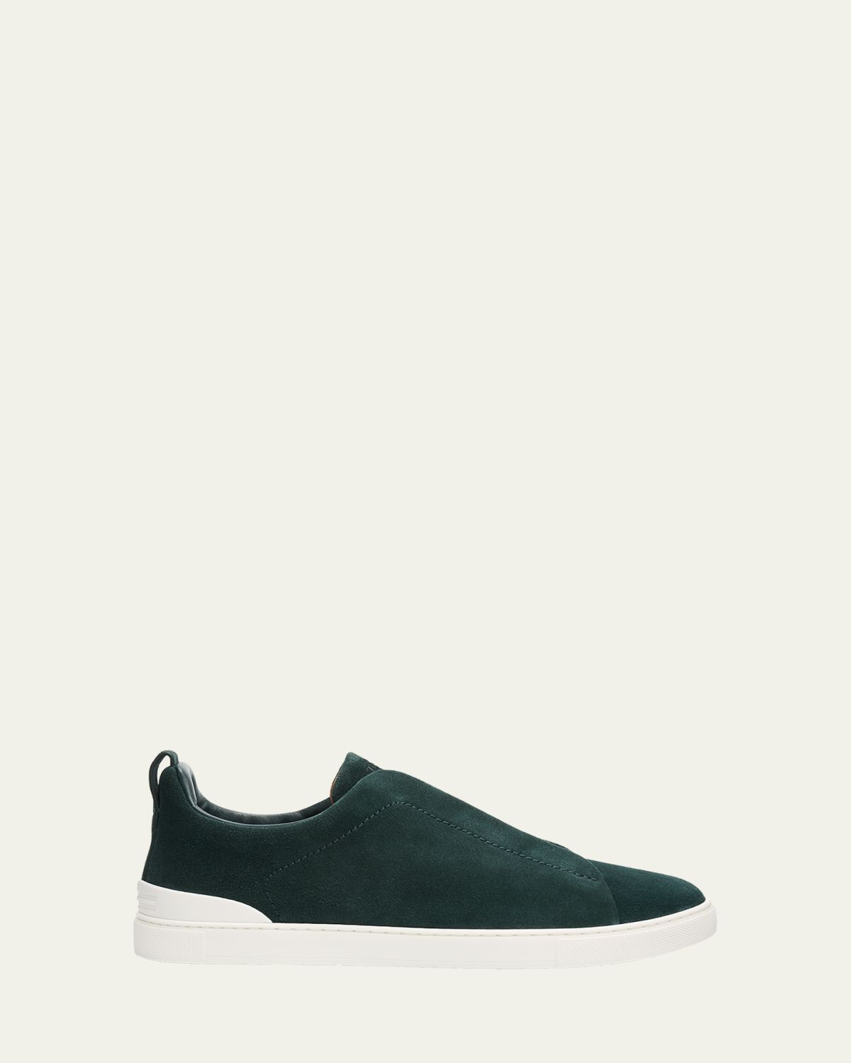 ZEGNA Men's Suede Triple Stitch Slip-On Sneakers