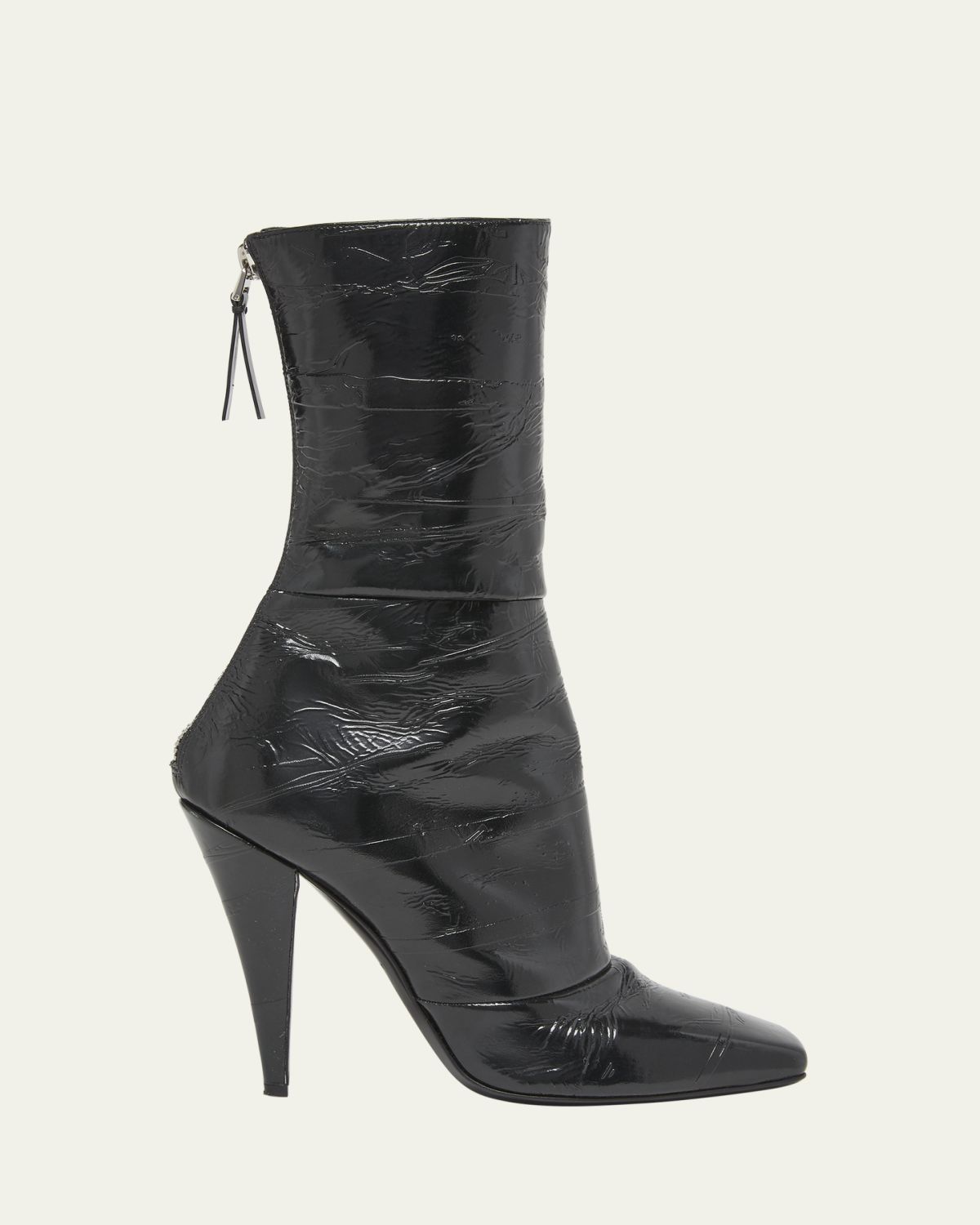 Givenchy Crinkle Leather Ankle Boots
