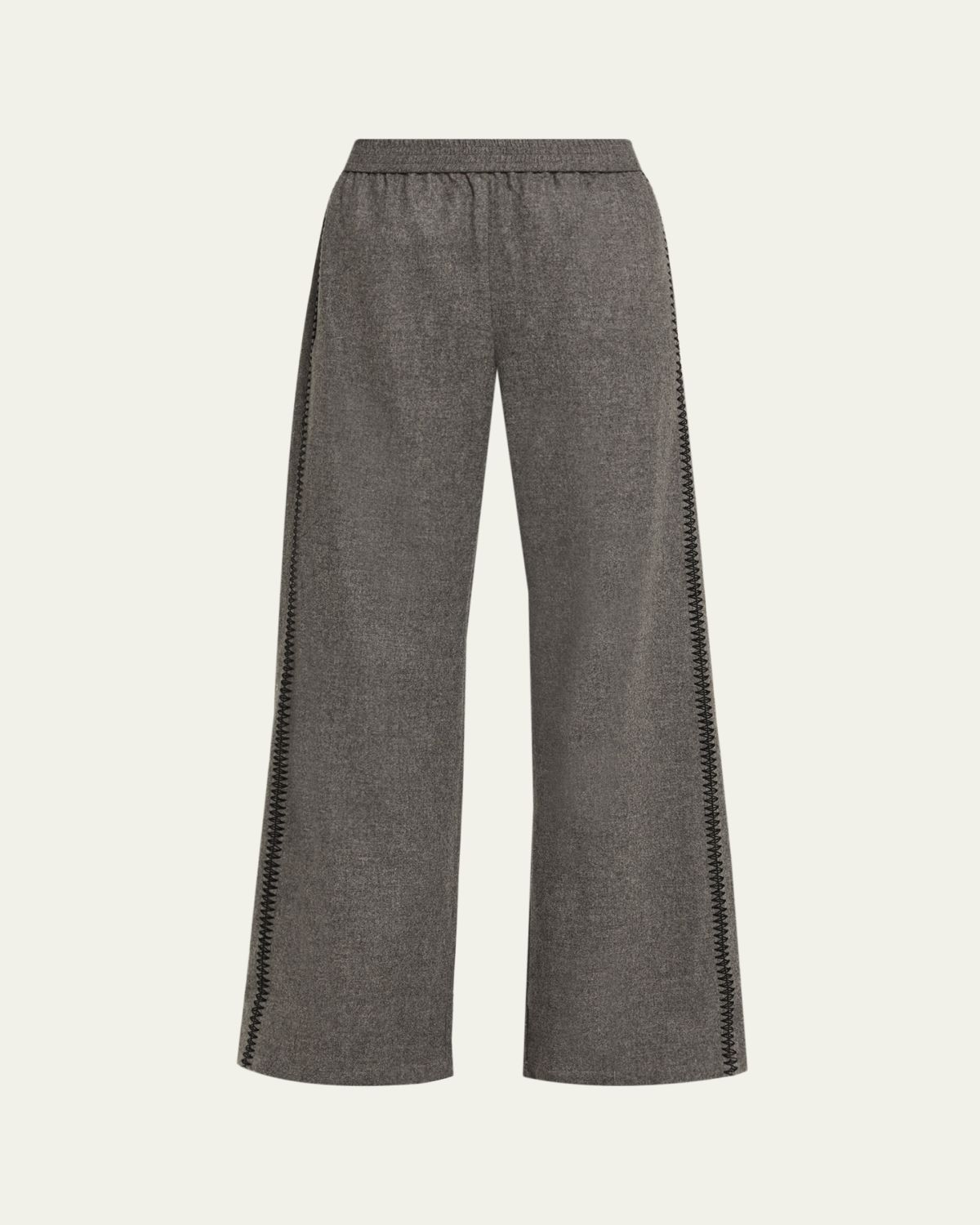 Sebline Marocaine Side-Stripe Straight-Leg Pajama Pants