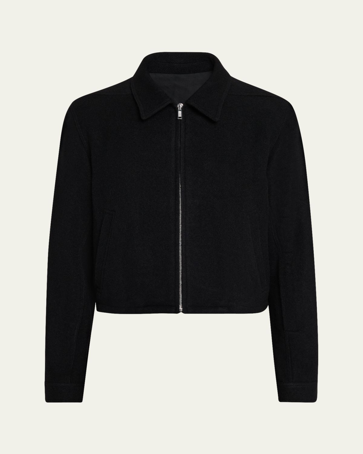Rick Owens Men's Alice Wool Cropped Full-Zip Blouson