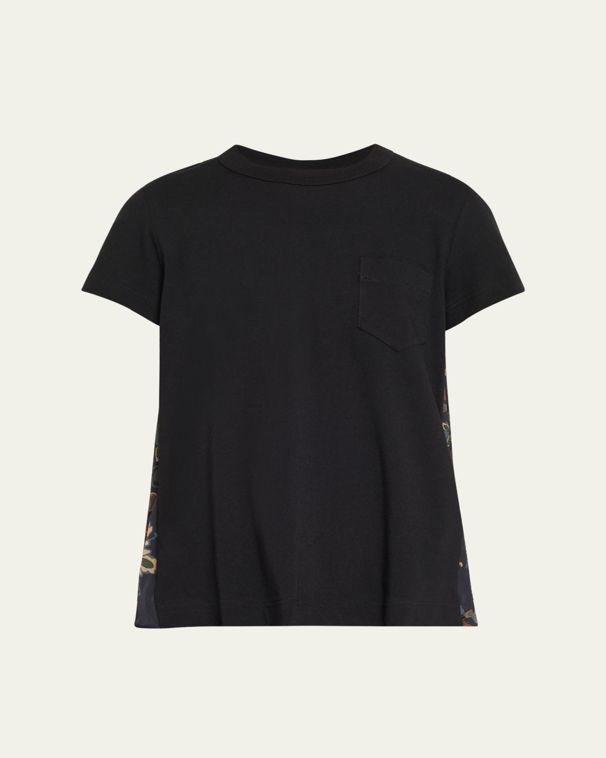 SACAI Floral Print Back Short-Sleeve Shirt