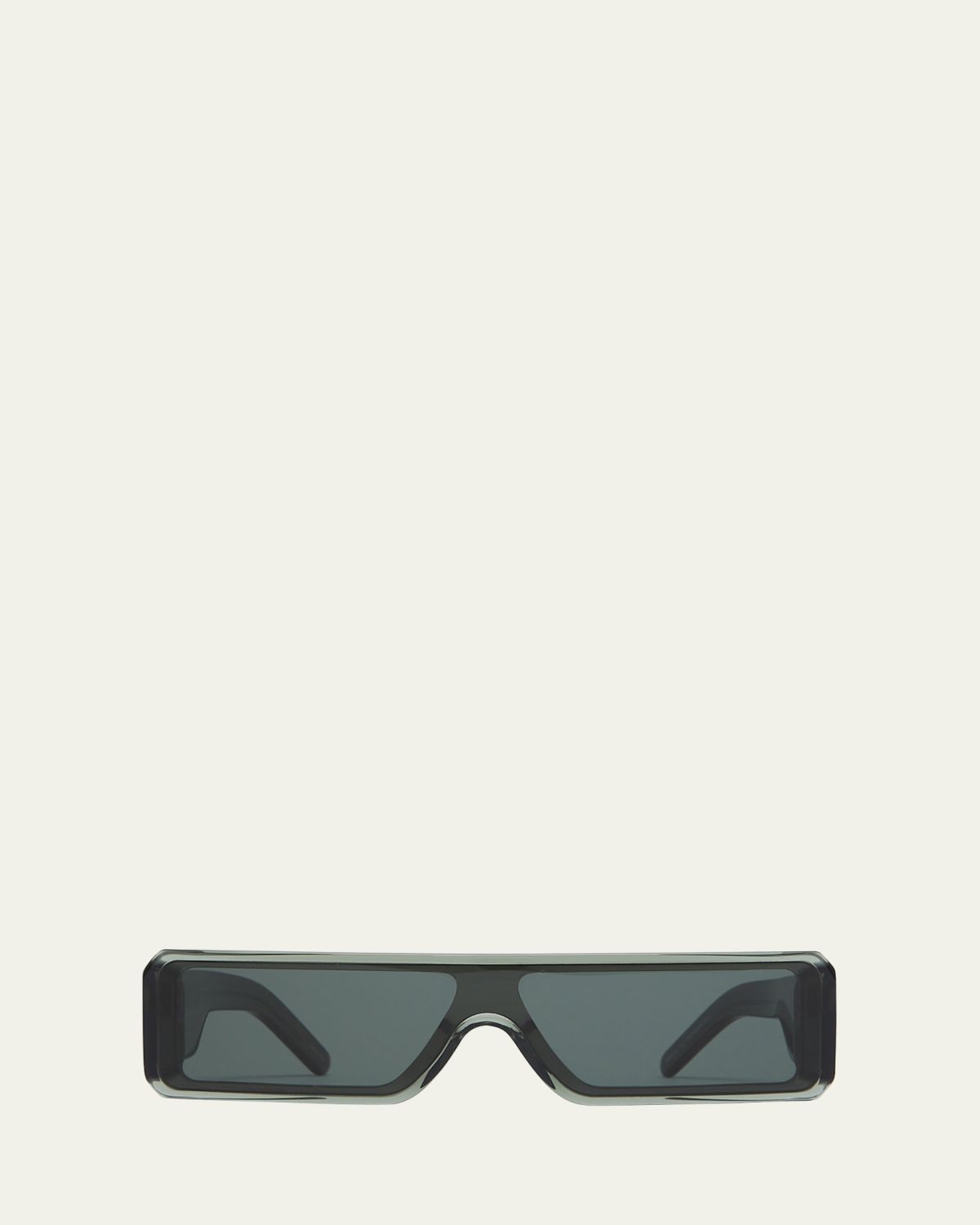 Rick Owens Men's Gethshades Acetate and Nylon Flat-Top Rectangle Sunglasses