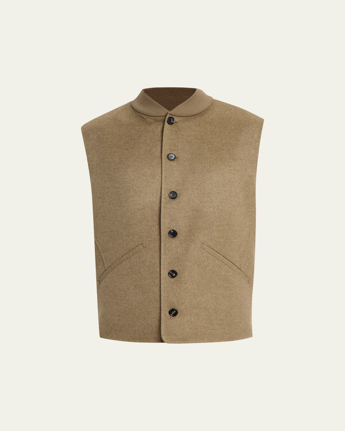 Loro Piana Men's Rik Double-Faced Cashmere Vest | Thumbnail 6