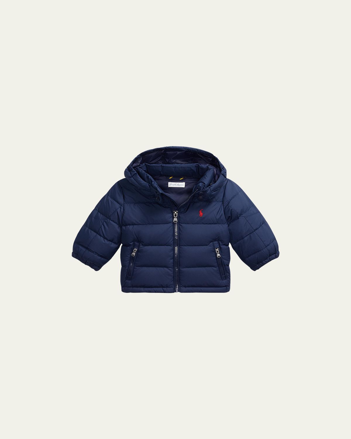 Ralph Lauren Childrenswear Boy's Ripstop Hooded Down Jacket, Size 9M-24M