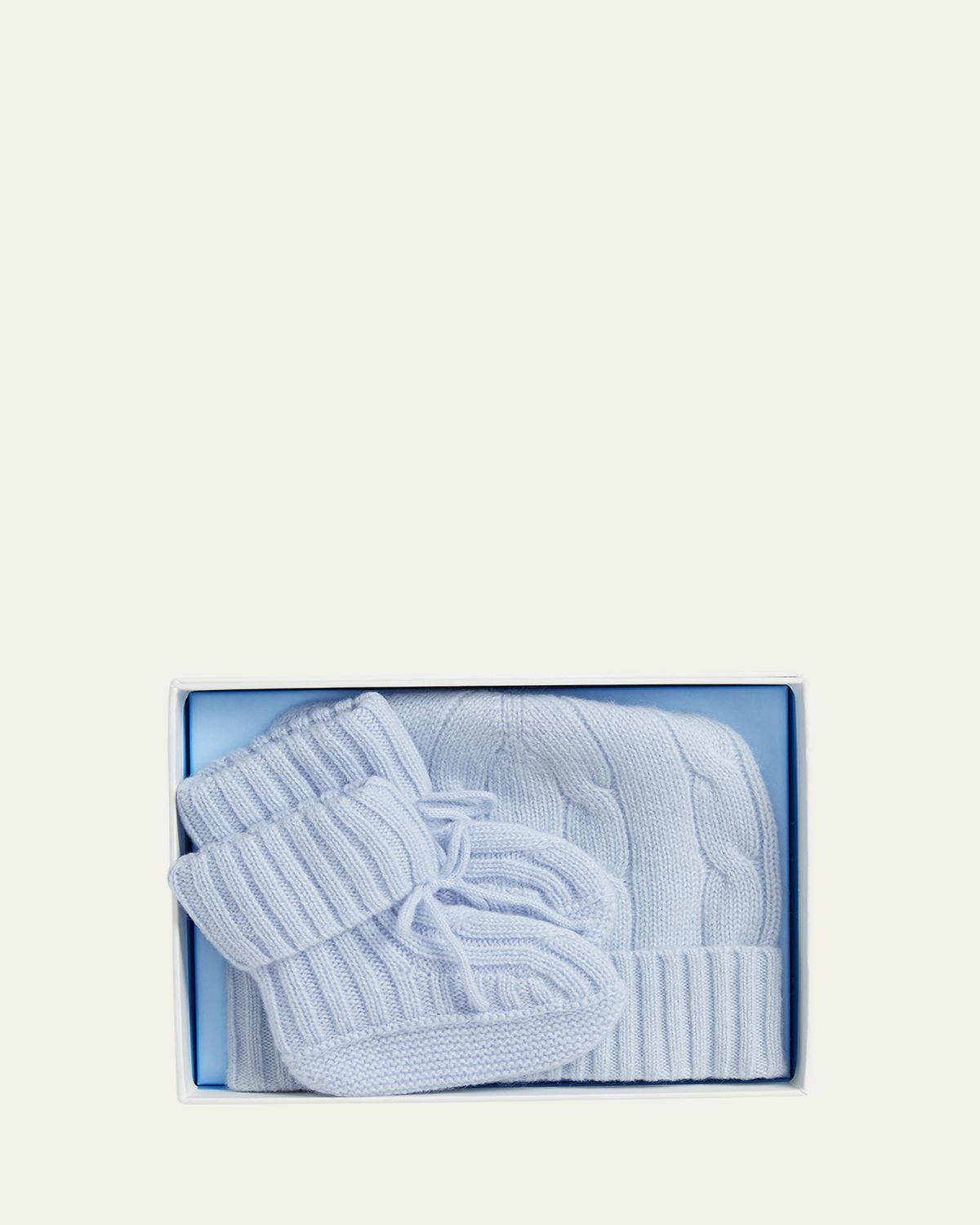 Polo Ralph Lauren Boy 's Cashmere Hat & Booties Gift Set, Size 0M-9M