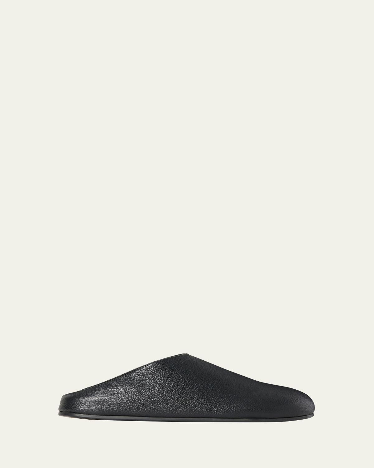 THE ROW Men's Hudson Grained Leather Mules