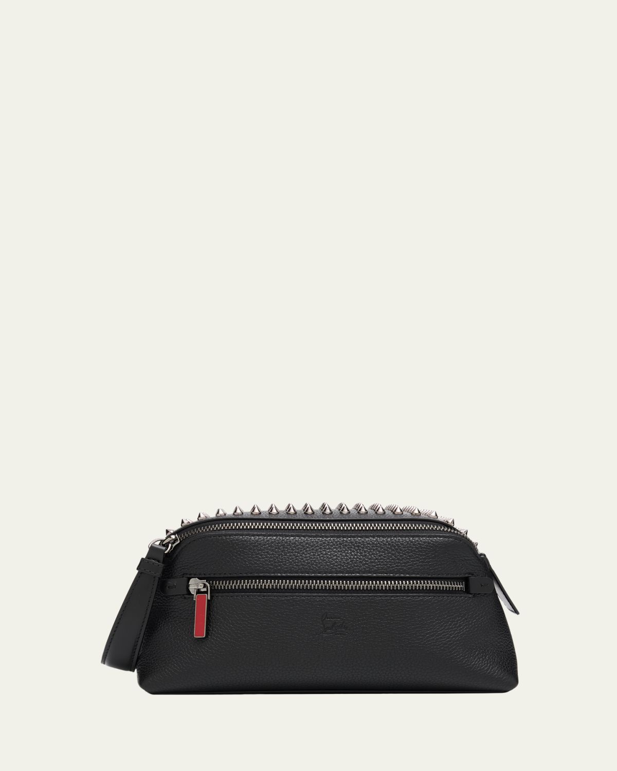 Christian Louboutin Men's Funky Leather Empire Spikes Travel Pouch