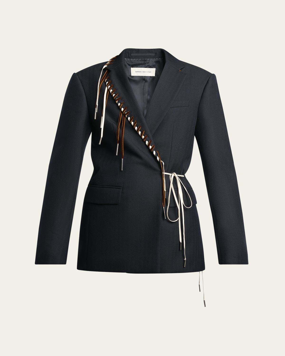 Dries Van Noten Baftan Laced Wrap Blazer Jacket