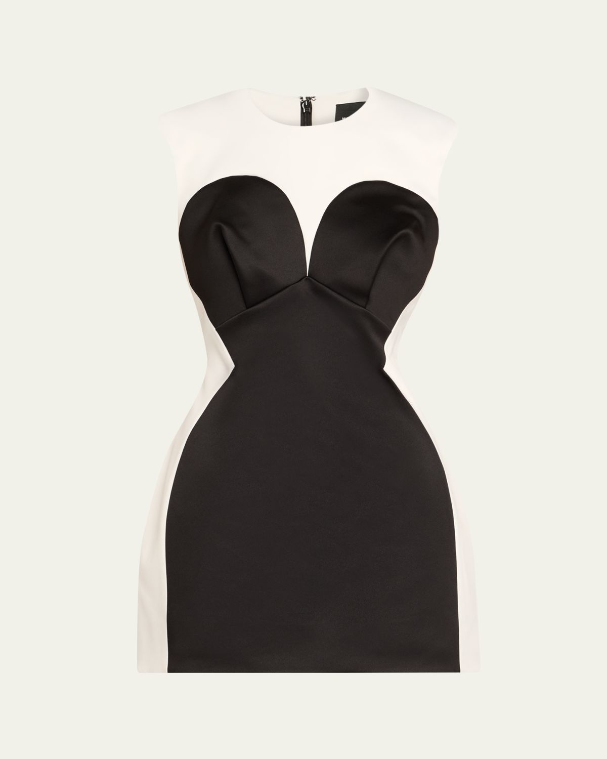 Marc Jacobs Seamed Up Satin Trompe L'oeil Mini Dress