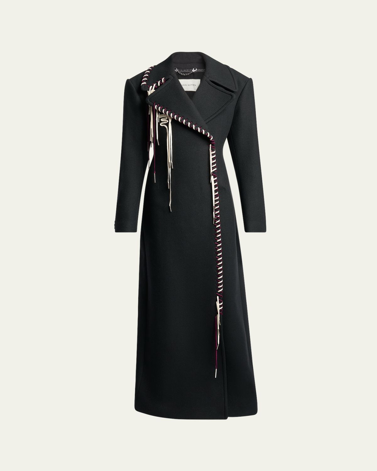 Dries Van Noten Embellished Floor-Length Wool Coat