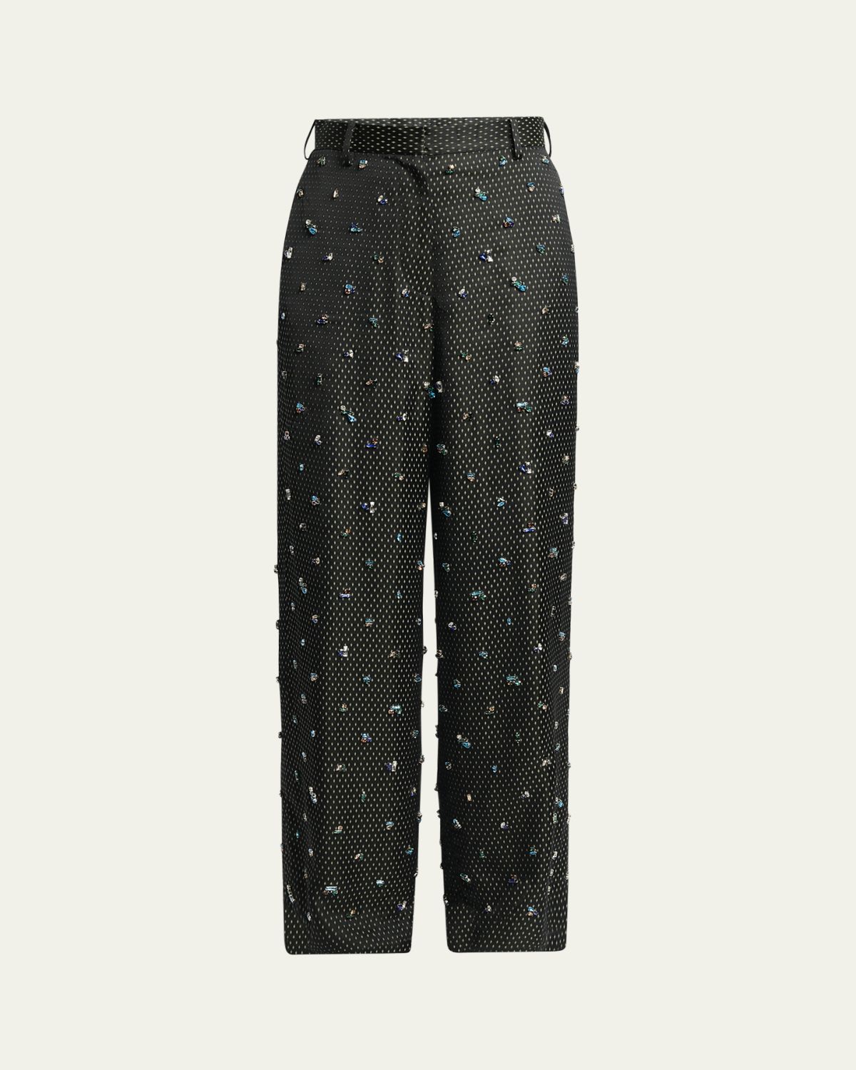 Dries Van Noten Embellished Wide-Leg Pants