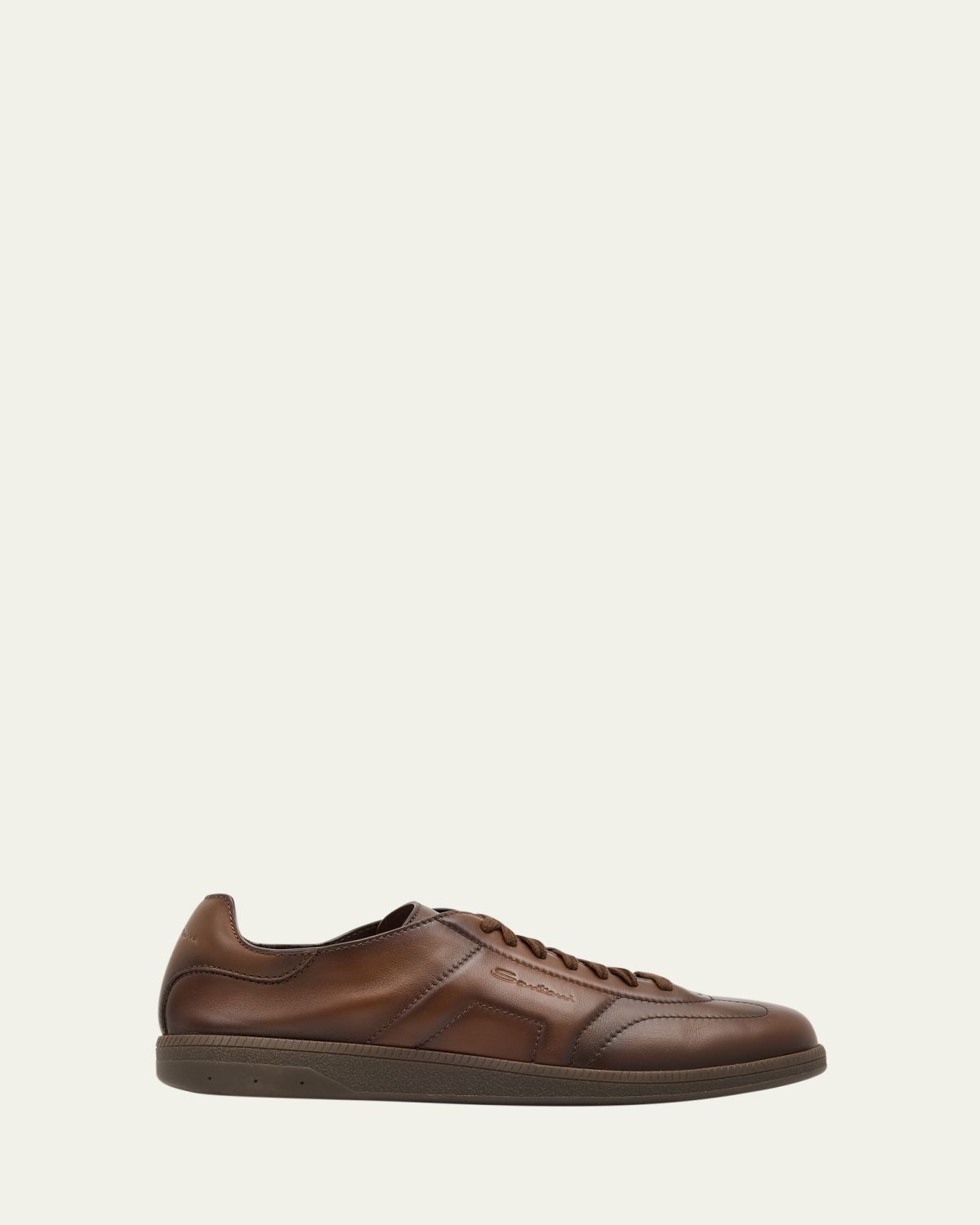 Santoni Men's Soft Burnished Calfskin Slip-On Sneakers | Thumbnail 6