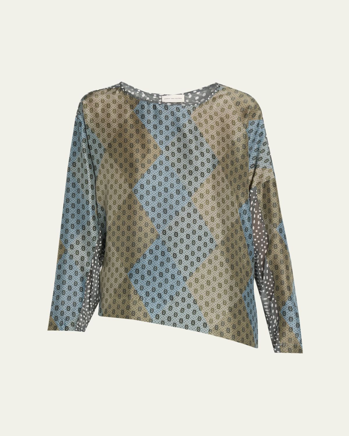 Dries Van Noten Caias Printed Silk Blouse
