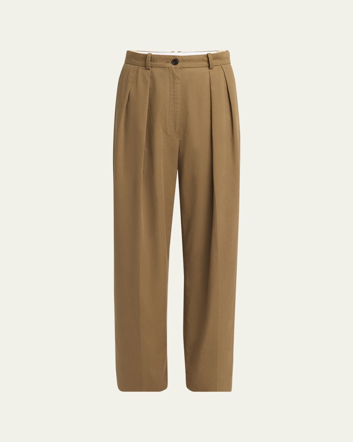 THE ROW Igor Double-Pleated Wide-Leg Pants