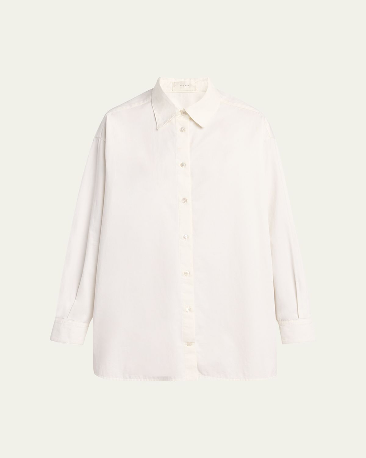 THE ROW Luka Cotton-Cashmere Button-Down Shirt