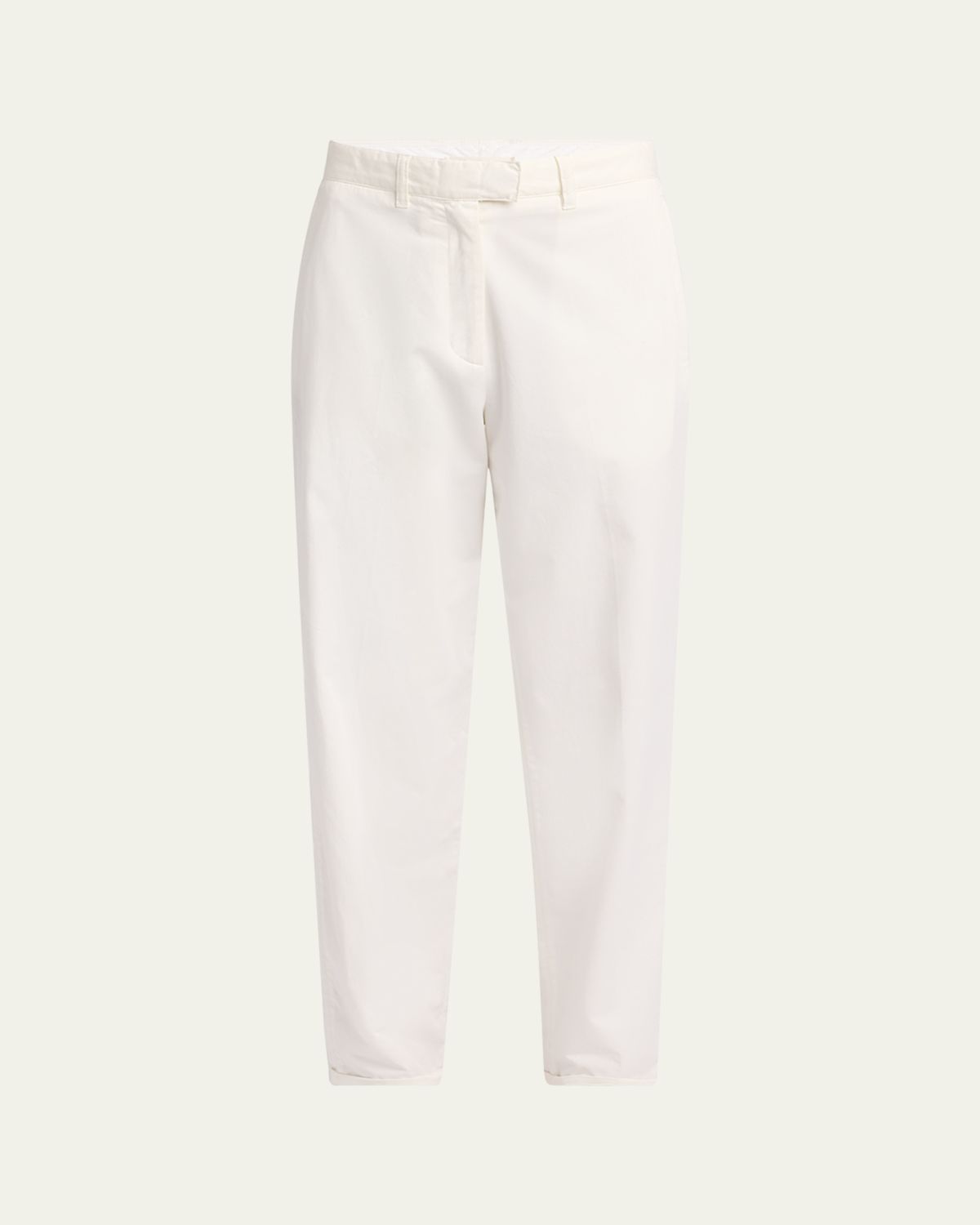 THE ROW Neriah Cotton-Cashmere Straight-Leg Pants