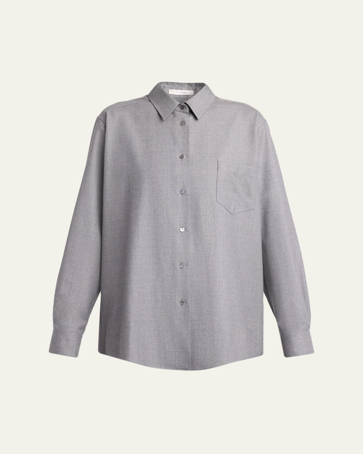 THE ROW Pino Wool Button-Down Shirt