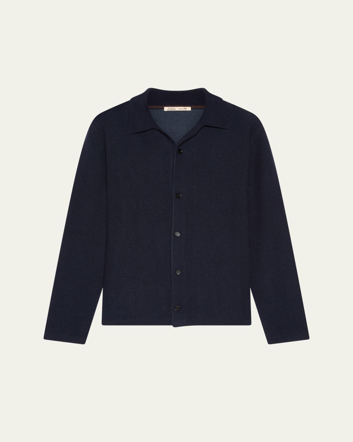 Maurizio Baldassari Men's Herringbone Knit Overshirt