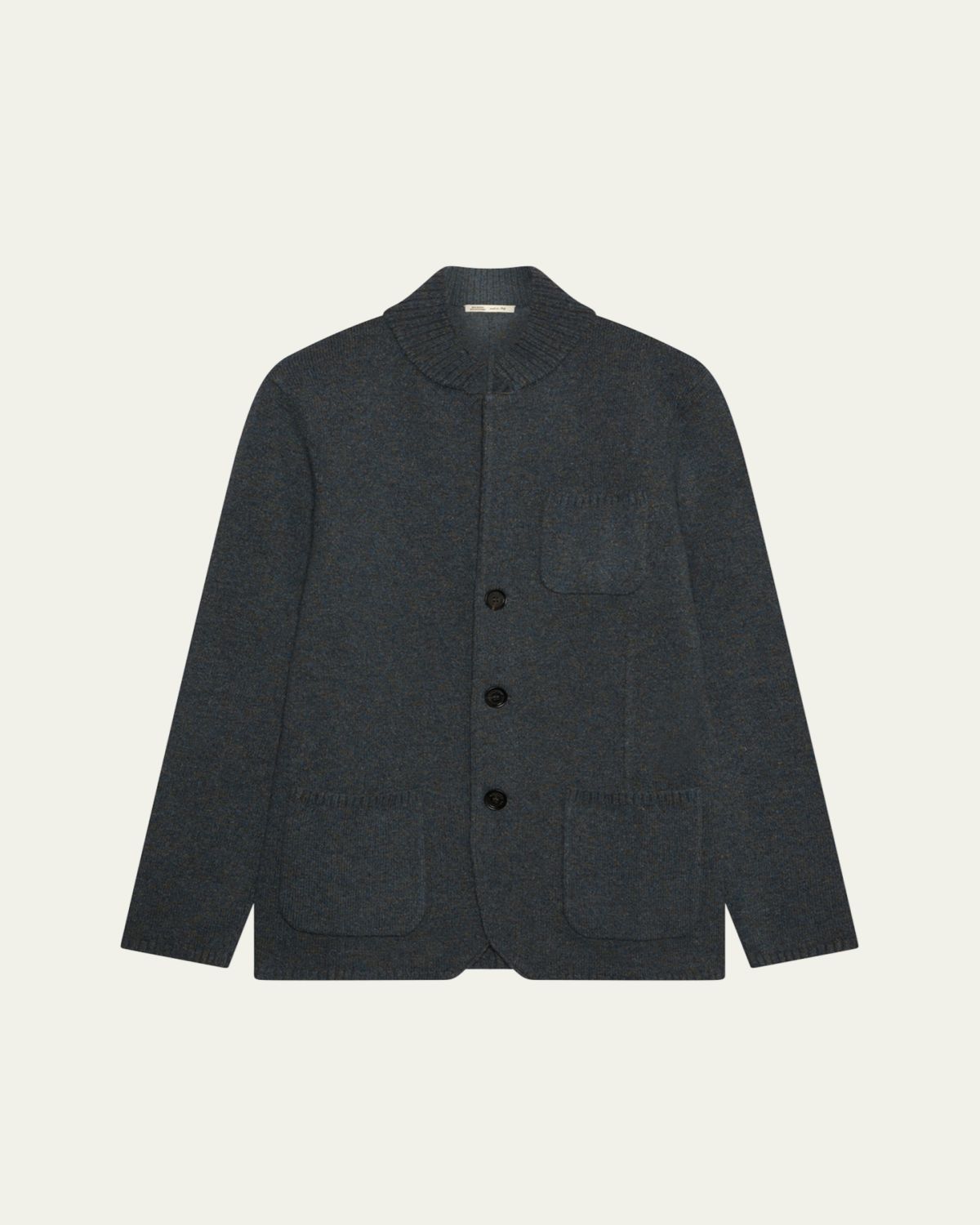 Maurizio Baldassari Men's Wool and Cotton Mouline Shirt Jacket
