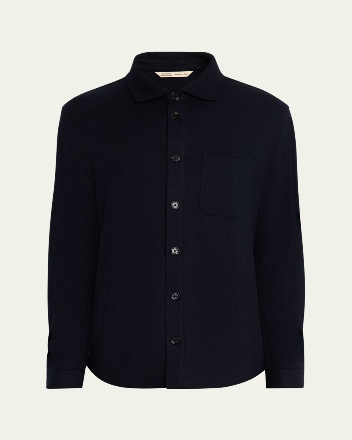 Maurizio Baldassari Men's Solferino Cashmere Raw Edge Overshirt