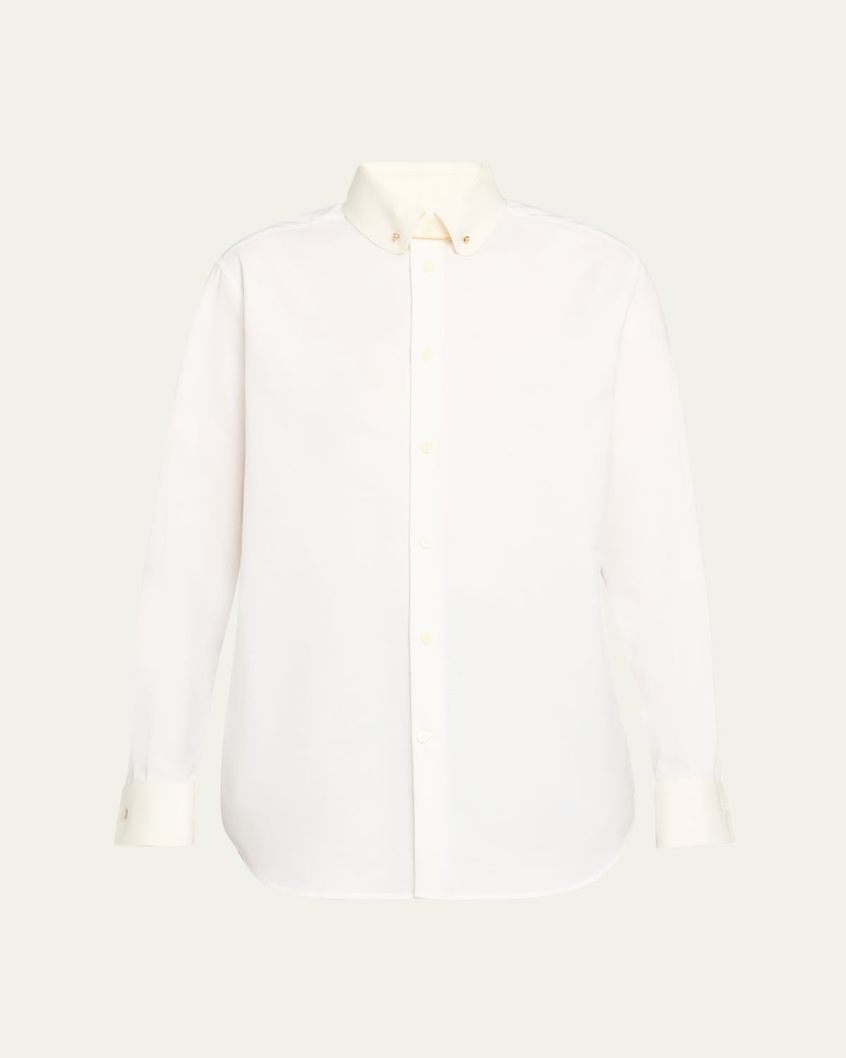 Loro Piana Thea Collar-Pin Oxford Shirt