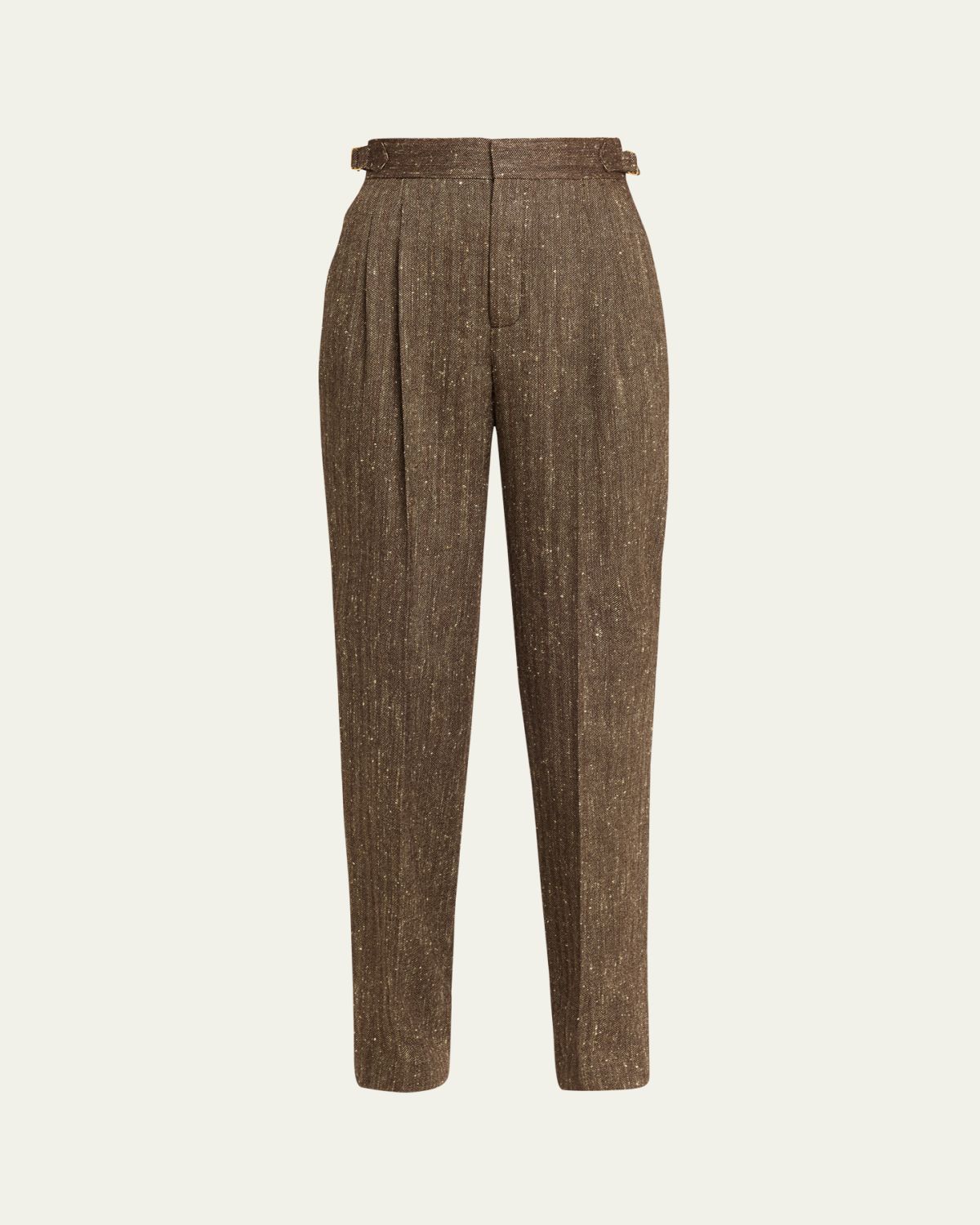 Loro Piana Malik Pleated Straight-Leg Trousers