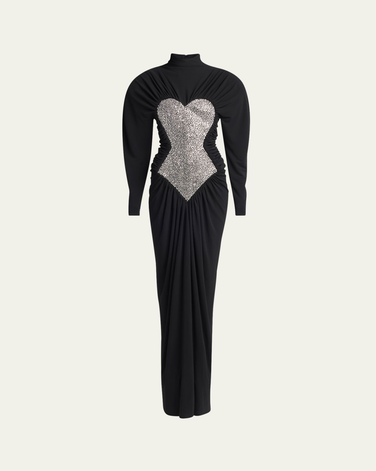 Stella McCartney Gathered Crystal Body Contour Gown