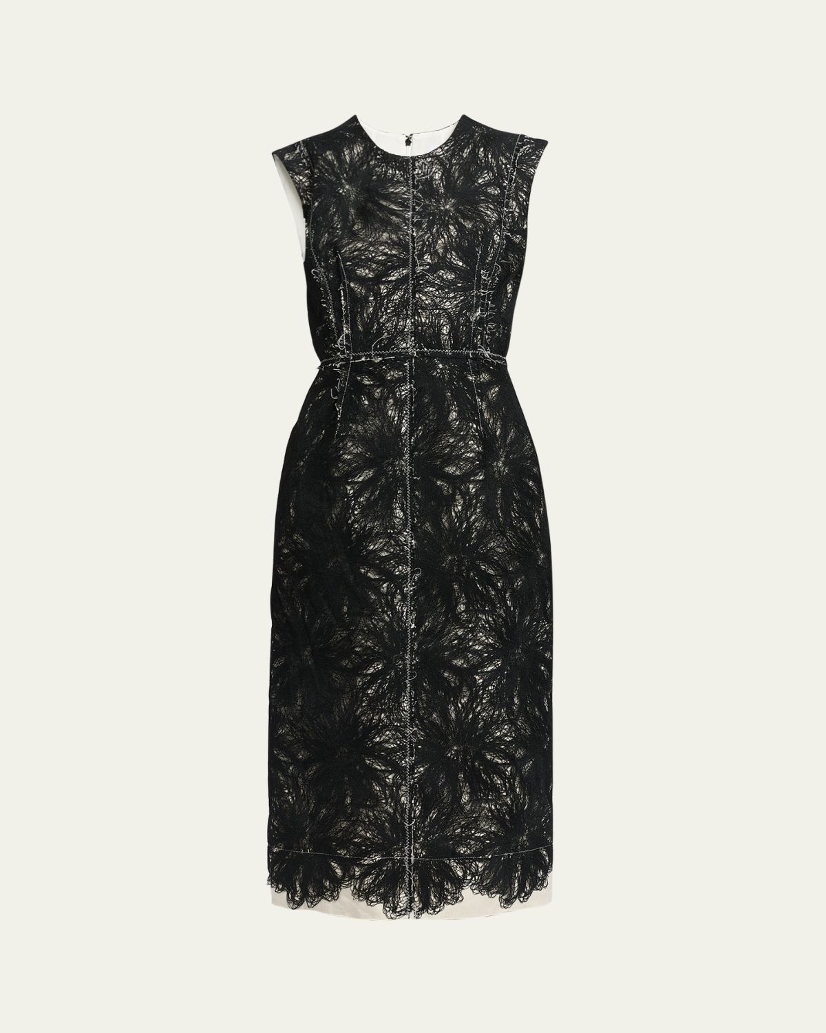 Erdem Lace Sleeveless Pencil Midi Dress
