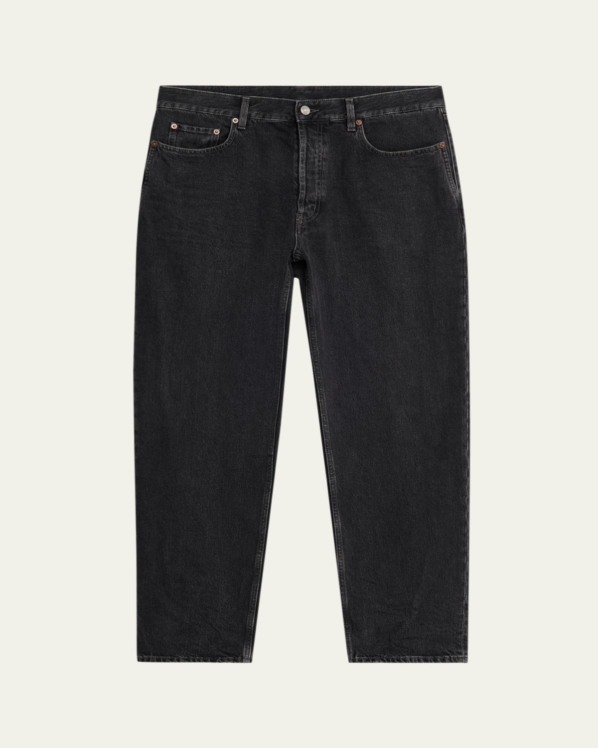 Saint Laurent Men's Black Denim Straight-Fit Jeans