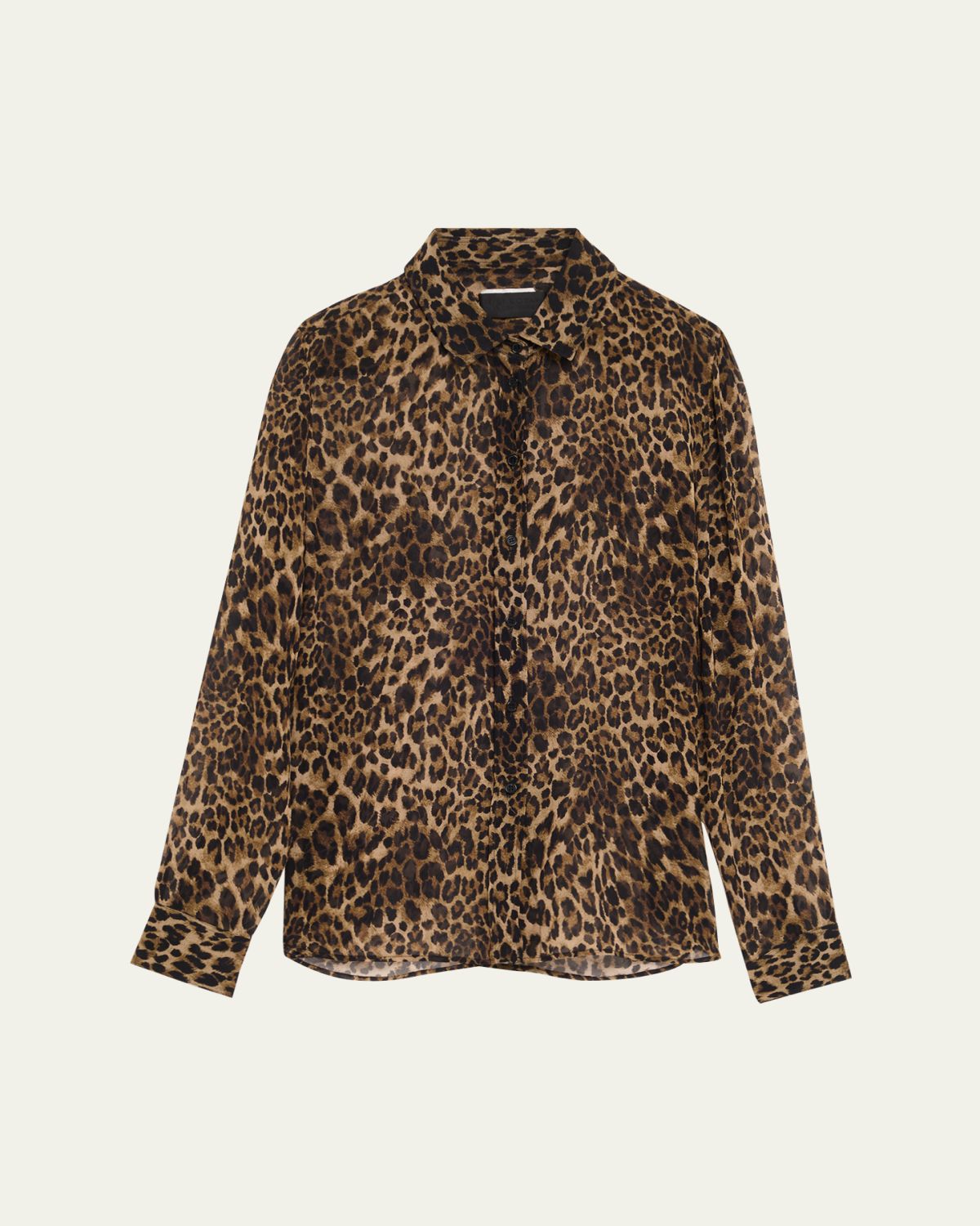 Nili Lotan Spotted Silk Button-Down Blouse