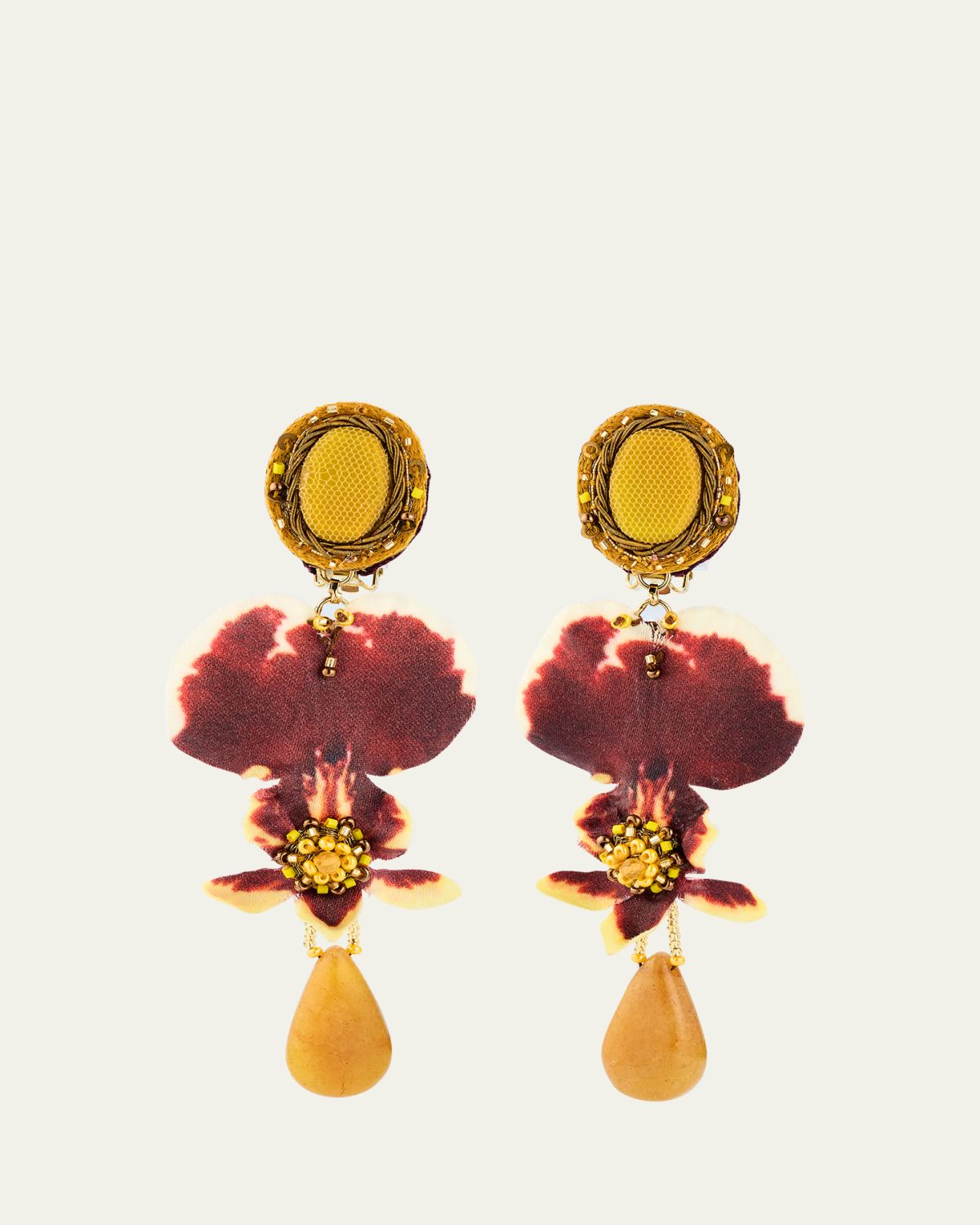 Ranjana Khan Midnight Orchid Earrings