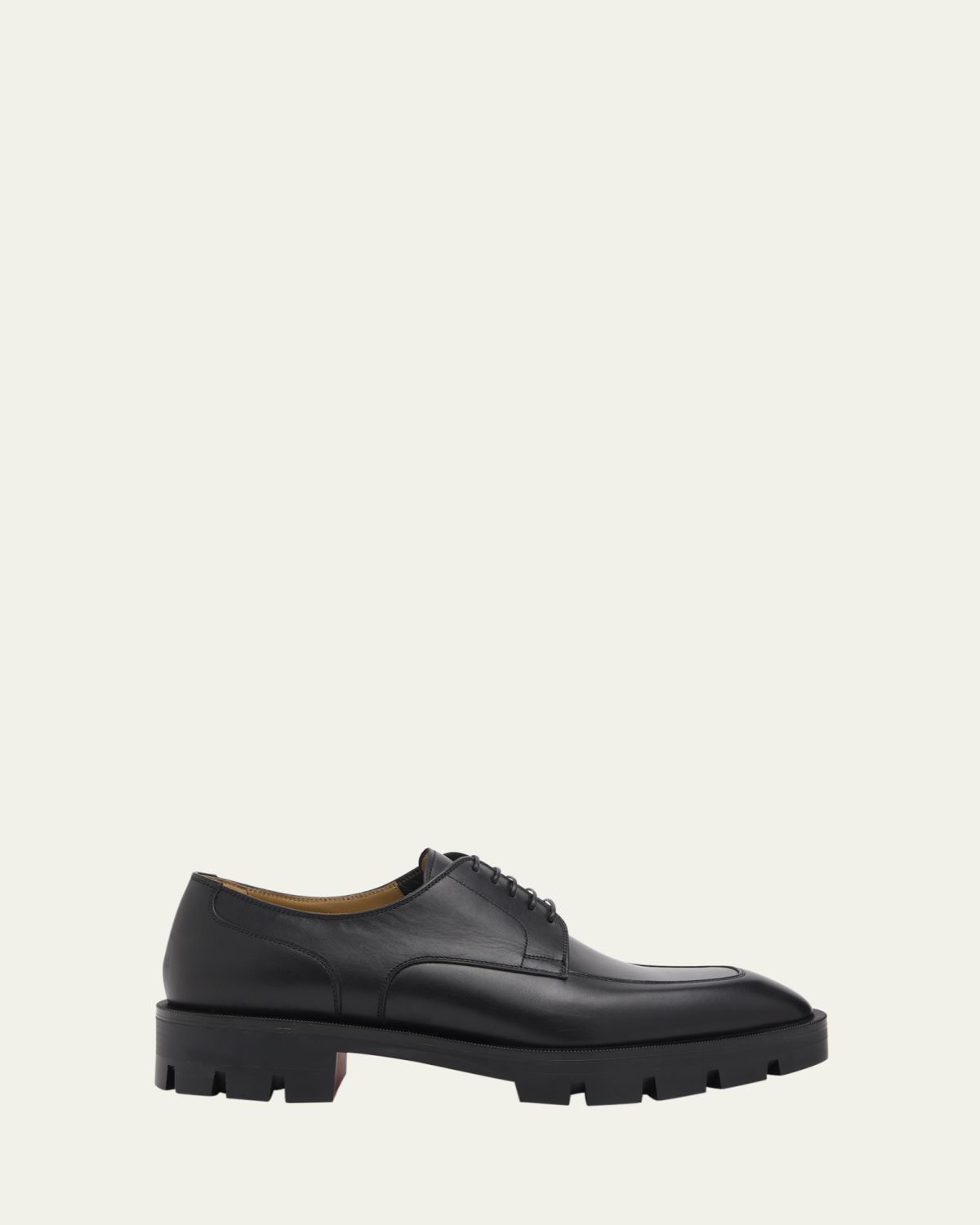 Christian Louboutin Men's Davisol Lion Leather Lug-Sole Derby Shoes