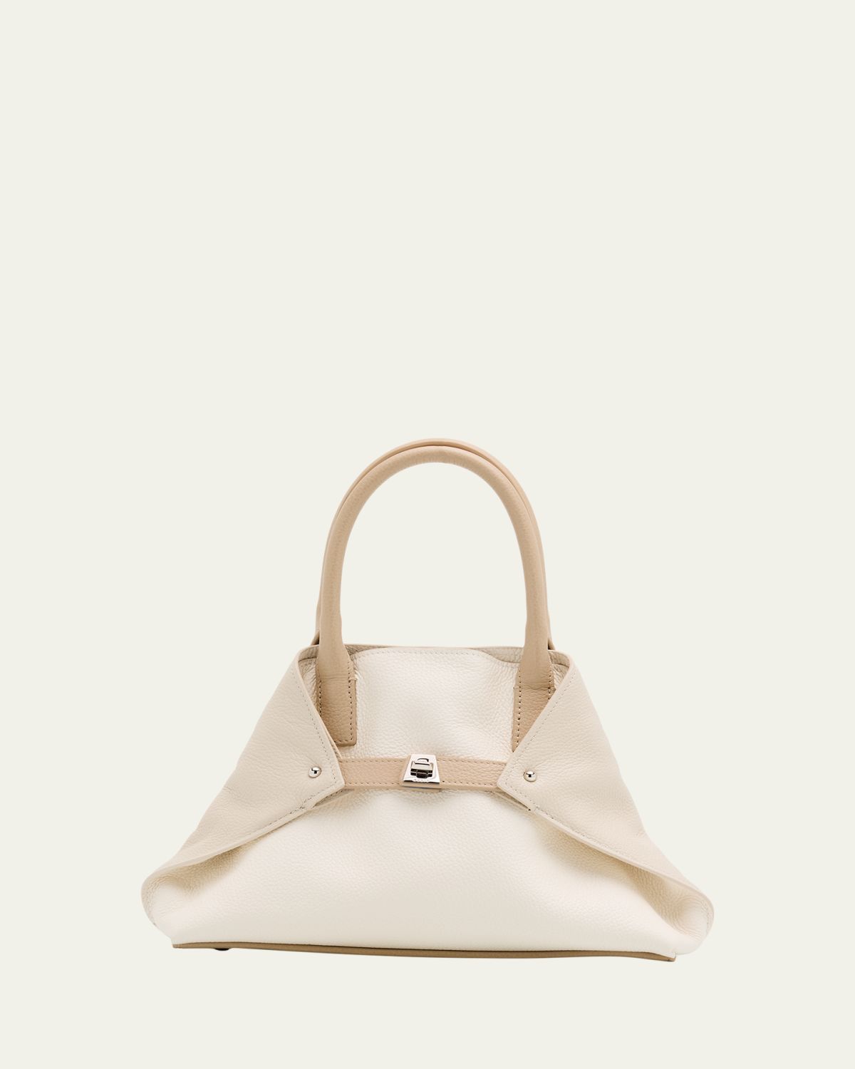 Akris Ai Two-Tone Leather Tote Bag
