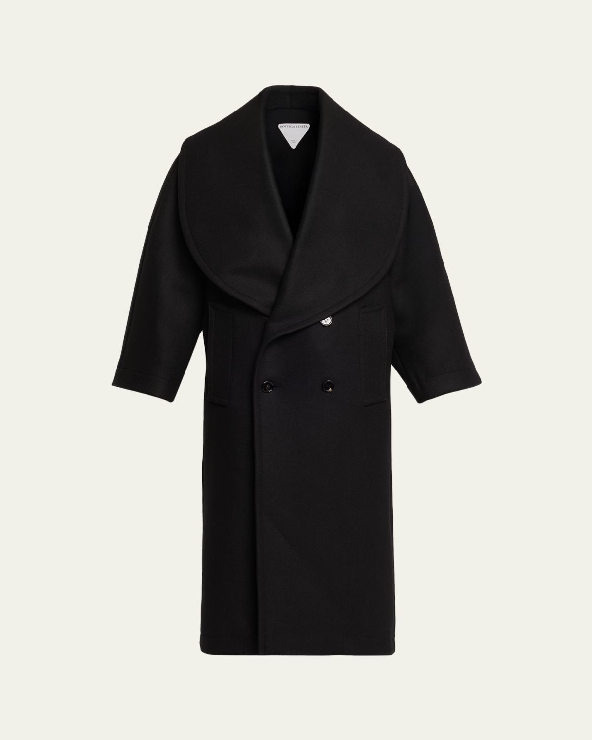 Bottega Veneta Oversized Collar Double-Breasted Wool-Blend Coat