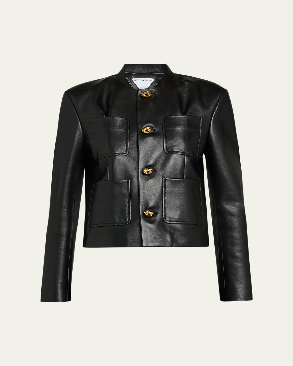 Bottega Veneta Leather Single-Breasted Jacket