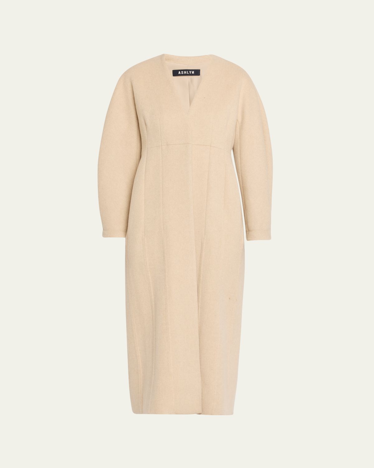 ASHLYN Elia Barrel-Sleeve Cashmere Coat