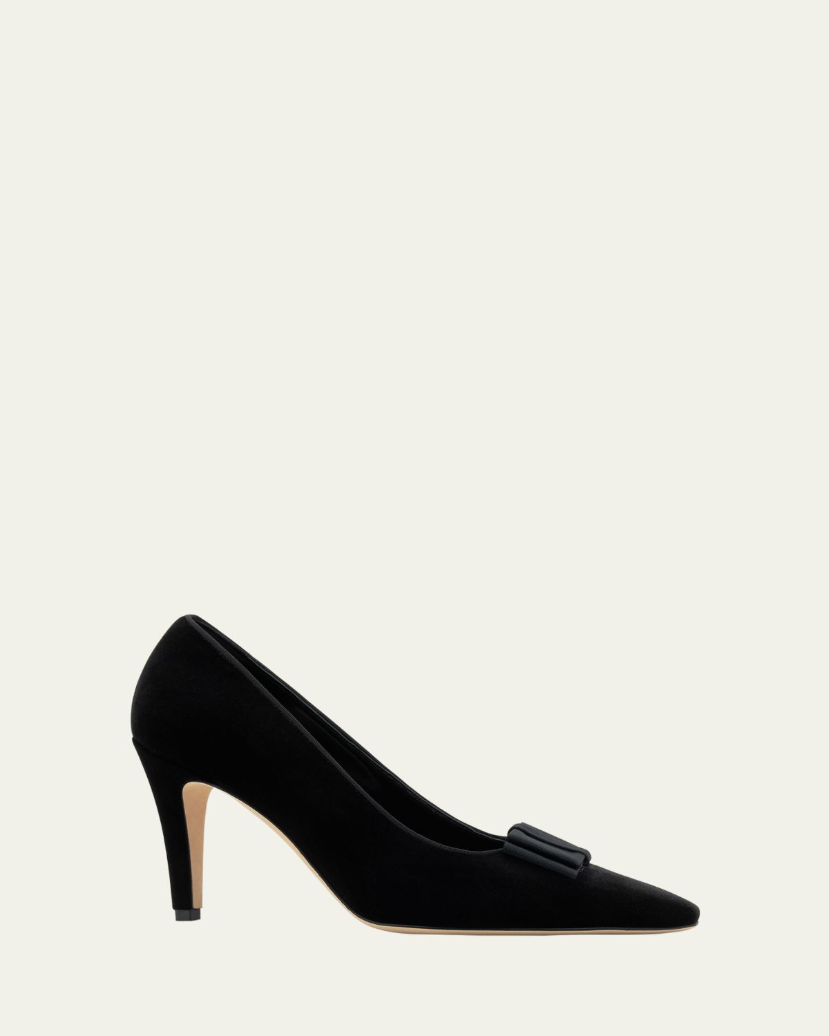 Manolo Blahnik Readorhi Velvet Bow Pumps